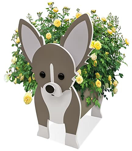 LDFHOIN Blumentopf Hund, Übertopf mit niedlichem Hund, Haustier Hunde-Pflanztöpfe, 3D Blumentopf Pflanzen Aufbewahrungsbehälter In Tierform, Gartentöpfe Für Innen/außengarten