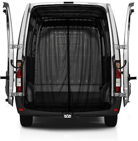 Opaltool Auto Insektennetz für Ford Transit Custom& Campervans, Magnetische Heckklappe Hintertür Insektenschutznetze mit 4-seitigen Magneten für Camping Privatsphäre-Schutz