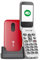 Doro - 2820 - Seniorenhandy - 4G-Klapptelefon ohne Vertrag - Große Tasten mit Sprachausgabe - Kamera - Bluetooth - Notruftaste - Inklusive Ladestation - Rot/Weiß