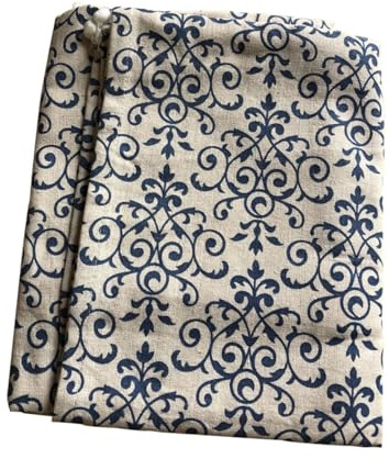 Blue Refrigerator Cover Cotton Linen 55x130cm Single Door | Storage Bag Included, Household Room Use, Space Saving Organizer Bag for Appliance Protection