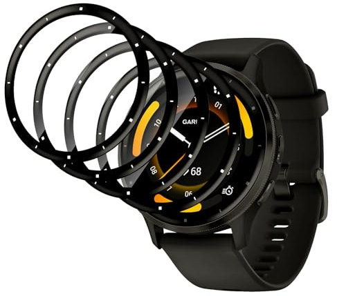 FWKDWHPH [4 Piezas Protector de pantalla Compatible con Garmin Venu 3 45mm,3D Cobertura Completa,Dureza 9H,Antiarañazos,Sin Burbujas,HD película protectora