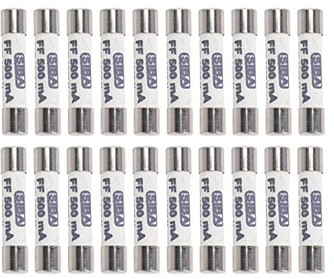 Fayrimi 10X 1000V 500MA 6.3 x 32mm White Ceramic Fuse for Multimeter