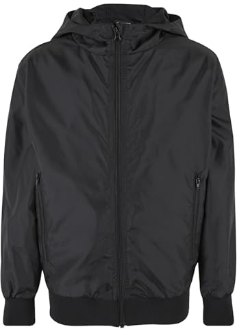 Urban Classics Kinder Übergangsjacke Boys Windbreaker, Regenjacke mit Kapuze für Jungen, erhältlich in verschiedenen Farben, Größen 110/116-158/164