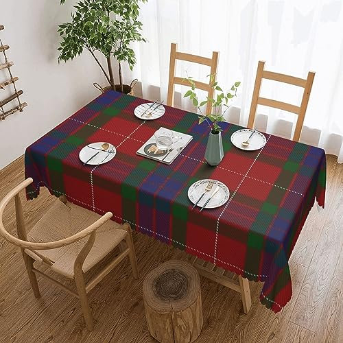 Rechteckige Tischdecke, Scottish Colors Clan Fraser Tartan Plaid, resistente waschbare Tischdecke, dekorative Tischdecke für Esszimmer, drinnen und draußen
