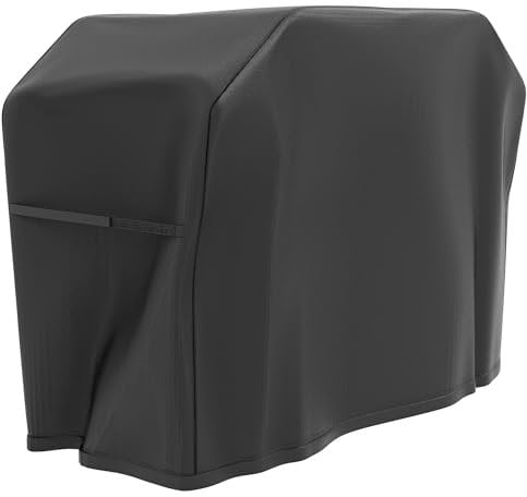Outsunny Copertura Barbecue Rettangolare in Tessuto Oxford 420D, Telo per Barbecue con Cinghia e Chiusure a Gancio e ad Anello, 124x61x91 cm, Nero