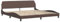 vidaXL Bettgestell Dover, Bett mit Lattenrost, Bettrahmen in Wellenform, Doppelbett Polsterbett Schlafzimmerbett, Braun 200x200cm Kunstleder