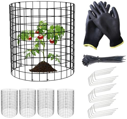 Qivine Pflanzenschutz vor Tieren, 15 Metallgitter Pflanzen Wurzelschutzkörbe 35 x 35 x 35 cm Wurzelschutz Körbe Pflanzenkäfig Baumschutz Gartenschutz für Pflanzen, Gemüse