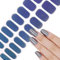 Semi Cured Gel Nails Strips Fashion Base Glitter Gradient Nail Wraps Soft Self-Adhesive 20 Stickers Silver Gel Nail Stickers Salon-Quality UV/LED Lamp Required (323-Laser Silver)