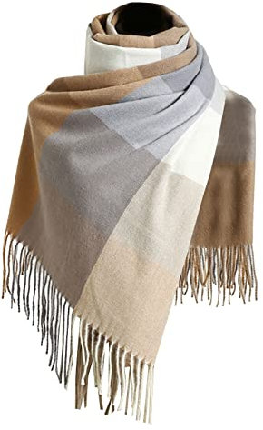 Schal Senfgelb Schwarz Damen -Schal, warm, weich, groß, Decke, Schal, weicher Schal Schal Blau Gelb Kaschmir Schal Damen Rot Fusselfreie Tücher Ölen Vorhang Damenschals Und Tücher Winter (I, One Size)