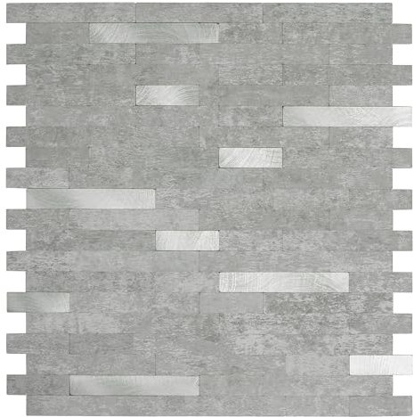d-c-fix Wandfliese Premium Metal and Stone (29,7 x 29,2 cm) - Klebefliese für Küche, Bad & Küchenrückwand – selbstklebend & wasserdicht