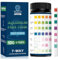7 in1 Aquarium Teststreifen,100 Stück, Aquarium-Test-Set für Fischteich,Süßwasser,Gesamtalkalität,Gesamthärte, Karbonat,Nitrat, Nitrit, Cl2, pH