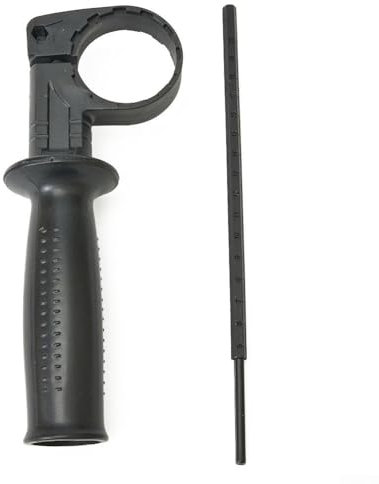Oniissy Mango lateral de taladro de martillo para mango de amoladora de taladro eléctrico, negro, mango negro fiable de repuesto para amoladora de taladro eléctrico