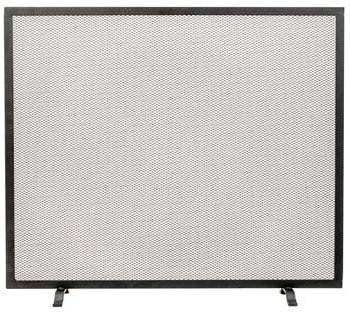 Suinga Salvachispas de Chimenea 1 Panel 60x50 cm, Rejilla Metálica Protectora contra Chispas, Pantalla de Seguridad para Chimeneas, Negro
