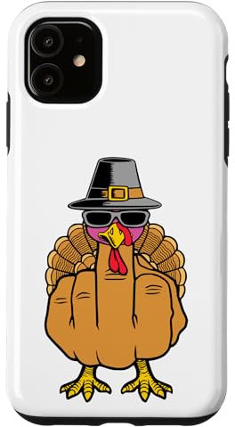 iPhone 11 Turkey Middle Finger Adult Anti Social Thanksgiving Hand Case
