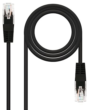 Blendend Cable de red CAT.5E UTP AWG24 negro 1.0 m, ideal para conexiones de internet y transmisión de datos en redes locales.