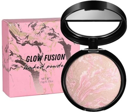 Weqizuerqi Palette de Poudre de Réglage Marbrée - Fixateur de Maquillage Imperméable à Contrôle D'huile Pour Le Visage