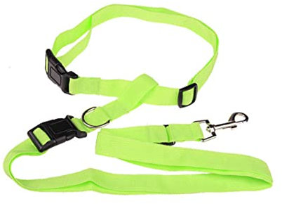 GRIRIW Freihändige Verstellbare Hüftleine Für Hunde Aus Strapazierfähigem Nylon Zum Joggen Wandern Und Spazierengehen Bequemer Laufgürtel Für Große Und Kleine Hunde Grün