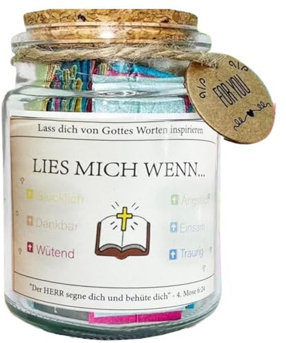 Bibelglas Deutsche Version, 90 Heilige Schrift Gläser Mit Frommen Beten Mit Bibelversen Glas Mutmacher Geschenk Für Christliche Ermutigung Aufmunterung Für Christliche Mutmacher Geschenke