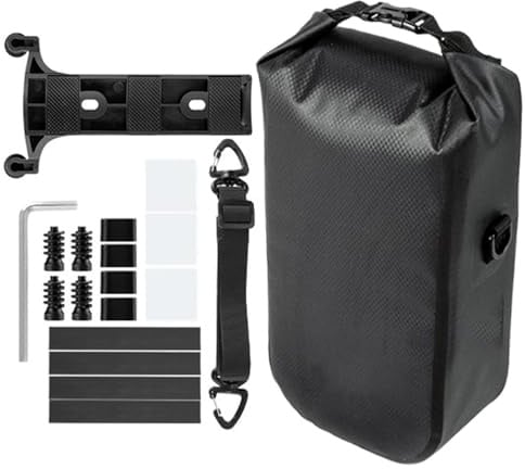 Generisch Fahrrad-Gabeltasche Vorderradgepäckträger 5.5L wasserdichte Gepäckträgertasche Fahrrad-Gabeltasche Rolltop Front Fork Bag Bikepacking