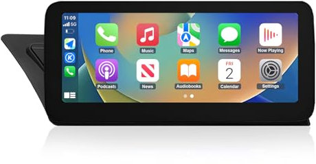 Road Top 12,3 Zoll Autoradio Drahtlos CarPlay Touchscreen für Audi A4 A5 2009-2015 Jahr mit 3GMMI, Autoradio Stereo Multimedia Bildschirm, Unterstützung Wireless Android Auto, Navigation, Mirrorlink