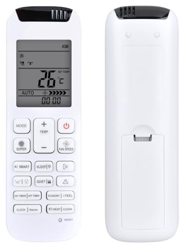 TCNOUMT Telecomando di ricambio adatto per Hisense Kenwood Air Conditioner DG11R1-03(HSN) DG11R1-01(HSN)