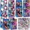 OPVXZAD 12 Pièces Monster Girl Sacs de Fête Sacs Cadeaux vec 50 Monster Autocollants Sacs Anniversaire Anniversaire Sac en Papier Sac Cadeau En Papier Fête d'Anniversaire Pour Enfants