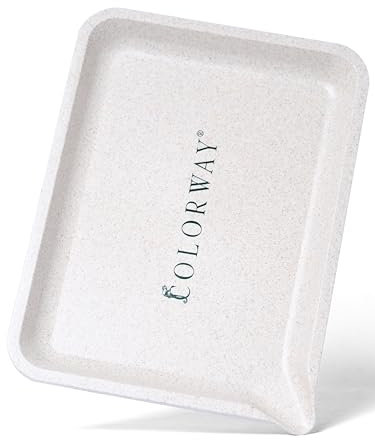 COLORWAY Rolling Tray aus Pflanzenfasern | Drehtablett | Stabil & Langlebig | Perfekt für unterwegs | Smoker Zubehör für Kräuter, Zigaretten & mehr