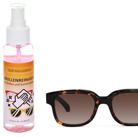 Brillenreiniger – Streifenfrei & Antistatisch | Ohne Alkohol | Sanfte & Effektive Reinigung für Brillen, Sonnenbrillen, Kameraobjektive & Displays | 100 ml Sprühflasche