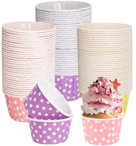 Papier Muffinförmchen, 150 Stk Muffin Cupcake Formen, Backförmchen Muffinformen, Cupcake Muffin Förmchen aus Aluminiumfolie, Papierförmchen Fällen Liners Wrapper Papier für Hochzeit Geburtstag Party