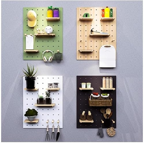 Holz Pegboard Kombination Wand Organizer Kit, Für Wände, Büro Steckplatte, Dekoratives Display, Green, 40x120cm