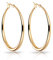 Philip Jones Gold Plated 40mm Hoop Earrings