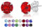 DTPSilver - Damen Ohrringe 925 Sterling Silber mit Kristallen von Swarovski® Elements 6 mm Runde Ohrstecker - Farbe : Light Siam Rot