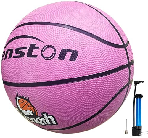 Senston Pallone da Basket Taglia 5 con Pompa, Gioco della Palla da Basket Indoor/Outdoor Street Basketball