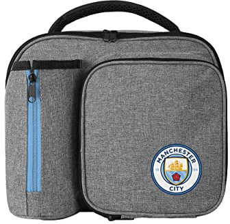 FOCO Official Manchester City FC Football Lunch Bag with Bottle Holder