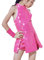 LOLANTA Costume de Danse de Paillettes de Filles Vêtements de Danse Hip hop Tenue de Danse Scintillante, Rose Rouge, 5-6 Ans, 120