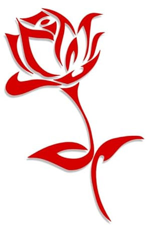 Decus Rose L 0221 (rot) // Sticker OEM JDM Style Aufkleber
