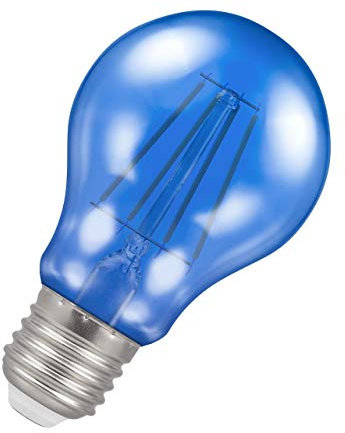 Crompton Lamps Blue LED GLS Light Bulb 4.5W E27 Harlequin | IP65 Outdoor Lights LED Bulbs | Energy-Saving Replacement for 25W Bulbs | 15,000 Hours Life | for Festoon Lights Outdoor