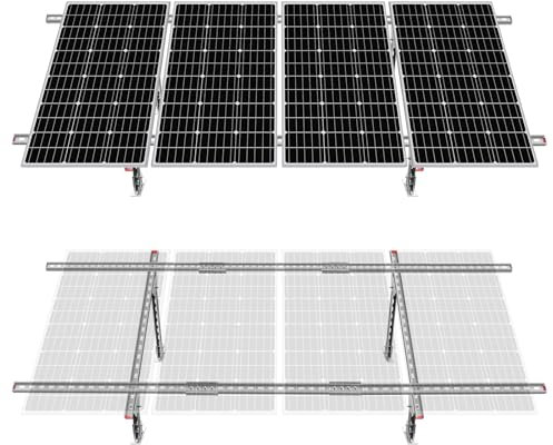 ECO-WORTHY Soportes de Montaje de Panel Solar (1-4pcs paneles) con ángulo de inclinación ajustable, para el barco, autocaravana, techo, sistema fuera de la red