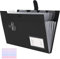 Fächermappe A4 mit Visitenkartenhalter 6 Fächer mit Schnalle Schließung Archival Organizer Papier Organizer A4 Brief Größe mit Druckknopf