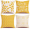 Homefeelzydys Fundas de Cojín 45 x 45 cm, Juego de 4 Fundas de Cojín Cuadradas Amarillo Paquete de 4 para Patio al Aire Libre, Jardín, Sala de Estar, Sofá, Decoración de Casa de Campo
