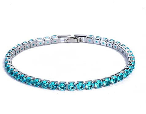 4mm kubische Tennisarmbänder Iced Out Chain Kristall Hochzeitsarmband für Frauen Männer Gold Silber Farbe Armband