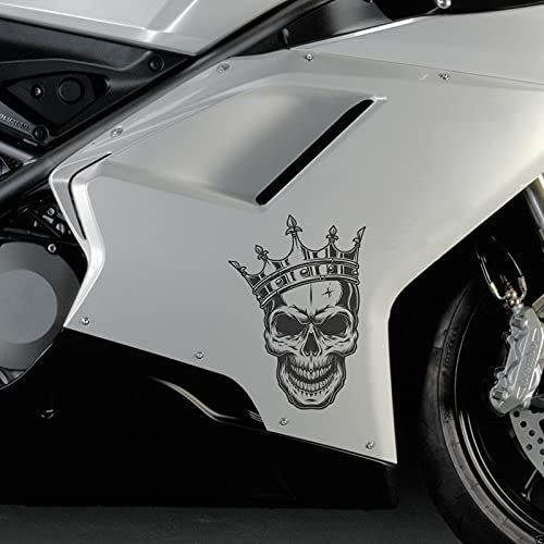 skull krone schädel aufkleber aufkleber truck bike helm fahrzeug fensterwand