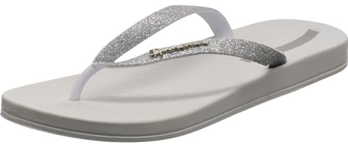 Ipanema Anat Lolita Fem - Flip Flop mit Glitzer - Damen Zehentrenner, WHITE/SILVER, 38