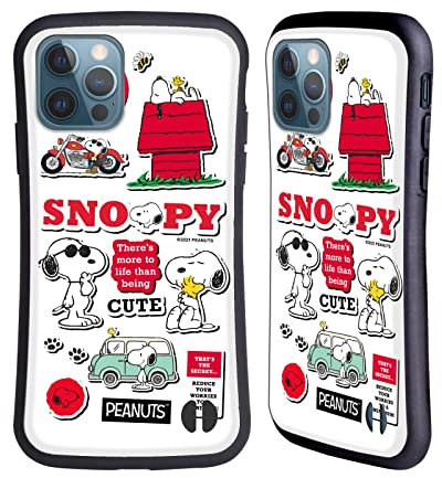 Head Case Designs Offiziell Offizielle Peanuts Snoopy-Aufkleberdruck Trends Hybride Handyhülle Hülle Huelle kompatibel mit Apple iPhone 12 / iPhone 12 Pro