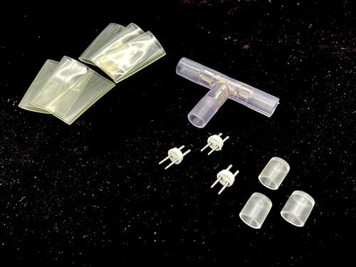 LEDZEIT - Profi Serie - Verbinder T, PVC transparent. NUR für den auf dieser Seite angegebenen LED-Lichtschlauch, NICHT kompatibel mit Neon Flex und LED Strip
