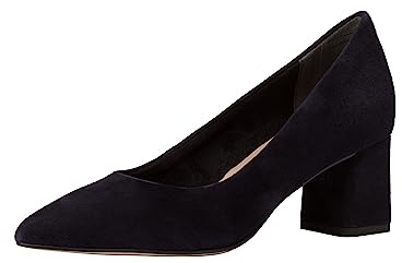 Tamaris Damen Pumps Leder Blockabsatz