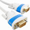 KabelDirekt – VGA Monitor Kabel für maximale Bildqualität durch hochreine Kupferleitungen – 3m (Full HD, VGA-Stecker auf Stecker, verbindet PC mit Bildschirm/Beamer/Projektor, D-Sub 15, weiß)
