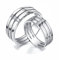 AMDXD Platin Ringe Diamant 0.22ct, 2Pcs Eheringe Drei Schichten Design Freundschaftsringe Solitärring Pärchen Ringe, Damen 60 & Herren 58, Echtes