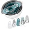 Esie Houzie Mixing Bowl Set of 13- Nesting Plastic Mixing Bowls for Baking Includes 1 Colander,1 Sieve,2 Mixing Bowls,4 Measuring Cups & 5 Stackable Gadgets for Baking Salad Food Prep