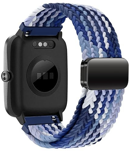 Dumgeo Armband kompatibel mit Amazfit GTS 4 Mini, 20mm Elastisches Nylon Armband für Amazfit GTS/GTS 2/GTS 2 Mini/GTS 2e/GTS 3/GTS 4/Amazfit Bip/Bip 3/Bip 3 Pro/Bip U/Bip U Pro/Bip S/Amazfit GTR 42 mm